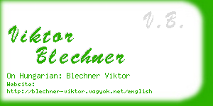 viktor blechner business card